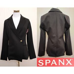 Spanx Perfect Asym Tailored Blazer Black Women's Small NWT #Z5242